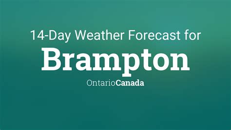 weather forecast for brampton ontario